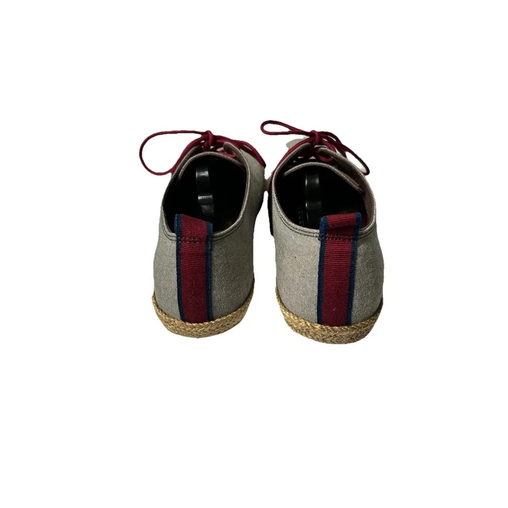 Ben Sherman Men's 8.5 Espadrille Canvas Derby Shoes Gray Coastal‎ Preppy NWT